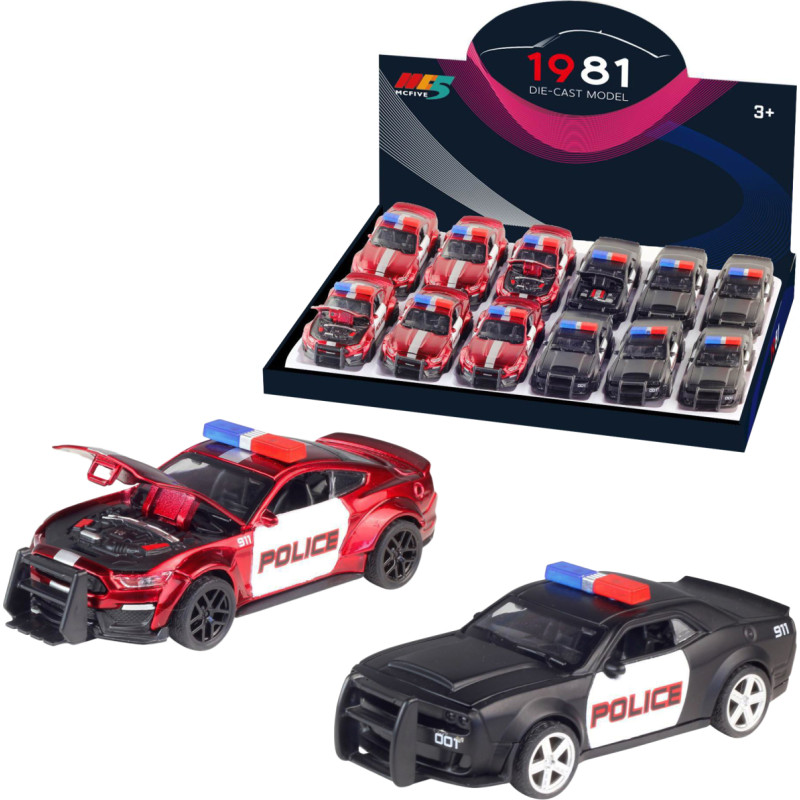 Policijas auto, metāla