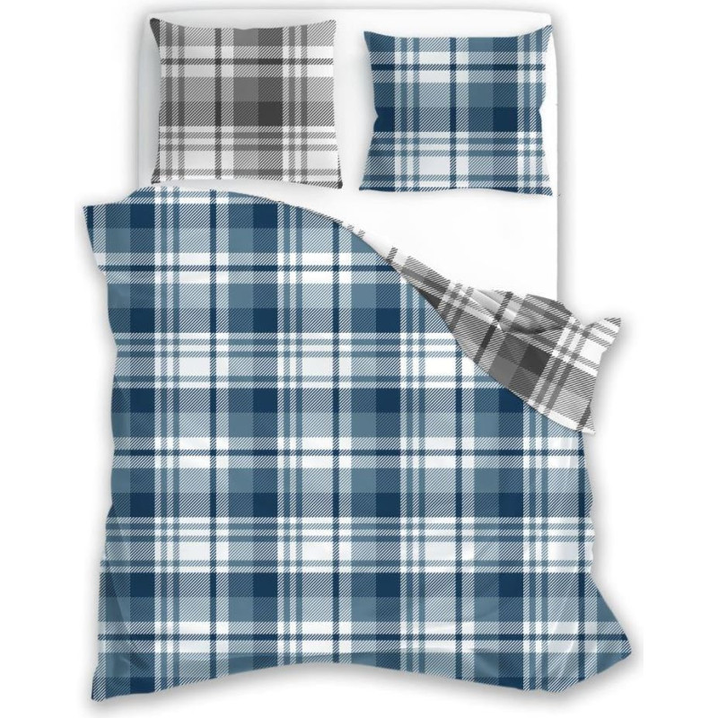 POŚCIEL KPL.140X200+70X90 PURE FLANNEL 010 FLANELA BAW.