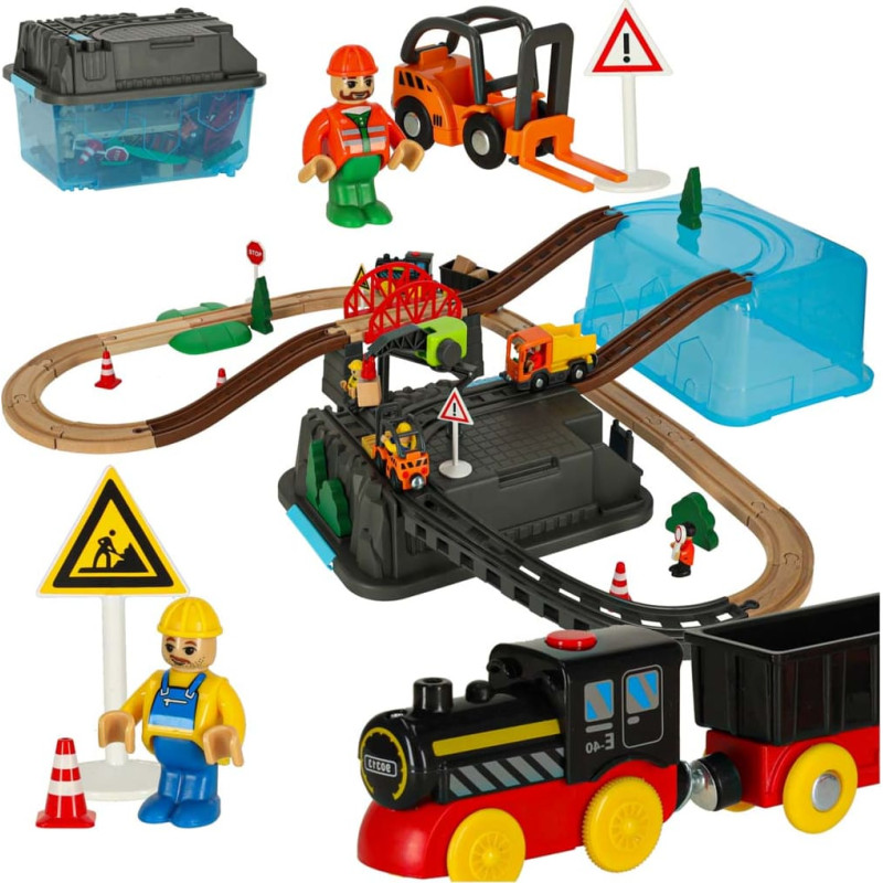 Vilciena vagonu sliežu ceļu būvlaukums 55el