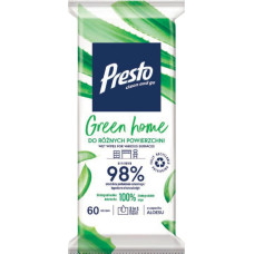 Presto Mitrās salvetes dažādām virsmām Green Home 60 gab.
