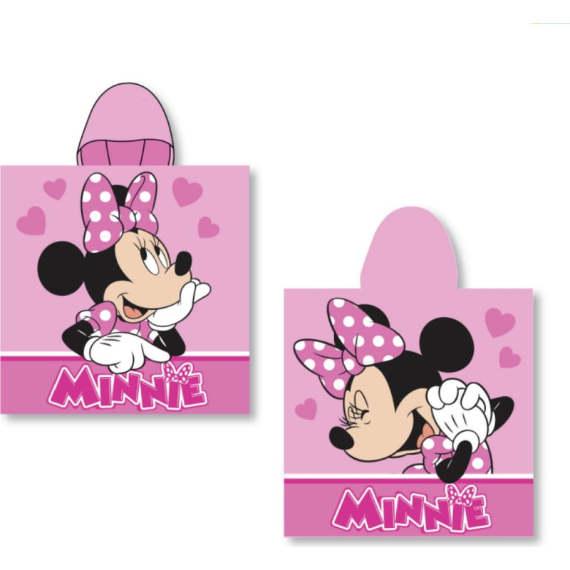 PONCHO 55X110cm MINNIE MIN24-2008CG COTTON 320 gsm