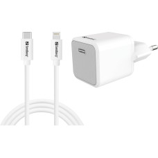 Sandberg 441-57 USB-C 20W Charger + USB-C to Lightning cable, 1M