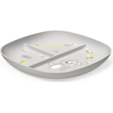 Chicco 179329 3-PIECE PLATE 8+ GREY