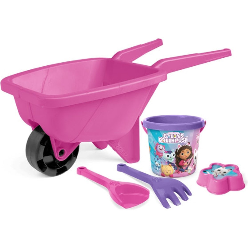 Wader 82181 Gabby's Dollhouse taczka z kompletem do piasku