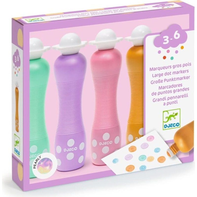 Djeco Punkto&scaron;anas marķieri - Perlamutra (4 gab.)