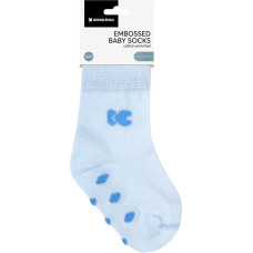 Baby socks with embossed bottom Stripy Friends 0-6m