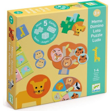 Djeco Izglītojo&scaron;o spēļu komplekts - Savvaļas dzīvnieki (5 spēles)