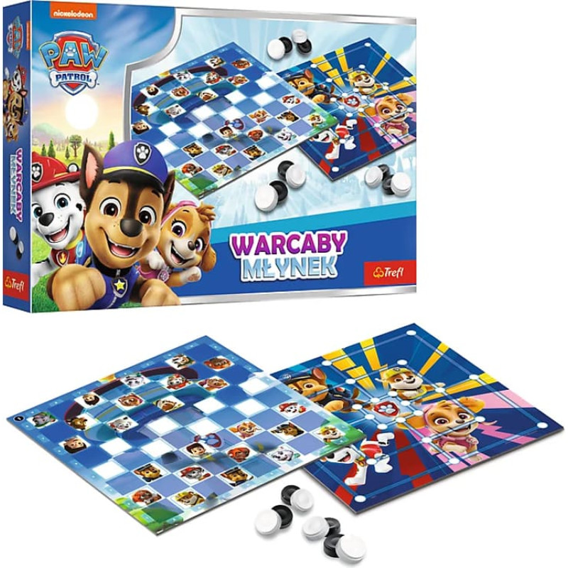 Trefl 02798 Gra Warcaby i Młynek Paw Patrol