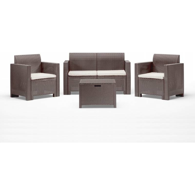 Bica Dārza mēbeļu komplekts Set Nebraska 2 bē&scaron;s