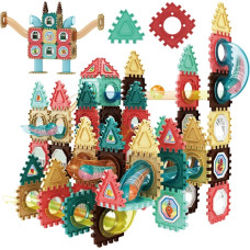 Woopie Klocki Magnetyczne Konstrukcyjne 3D Zestaw Edukacyjny Tor Kulkowy 128el.