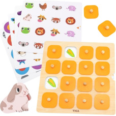 Viga Memory atmiņas spēle „Uzmini attēlus”, 10 kartītes (Montessori)