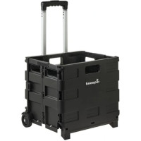 Keeeper Iepirkumu ratiņi salokāmi ar kravnesību līdz 25kg Olli 45L 38x36x33cm melni