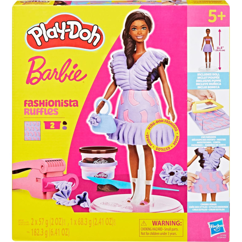 Hasbro Play Doh PLAY-DOH BARBIE Rotaļu komplekts Fashionista Ruffles