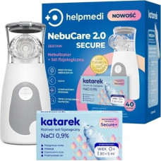 Katarek HELPMEDI Katarek NebuCare 2.0 Secure Nebulizator + s&oacute;l fizjologiczna NOWOŚĆ