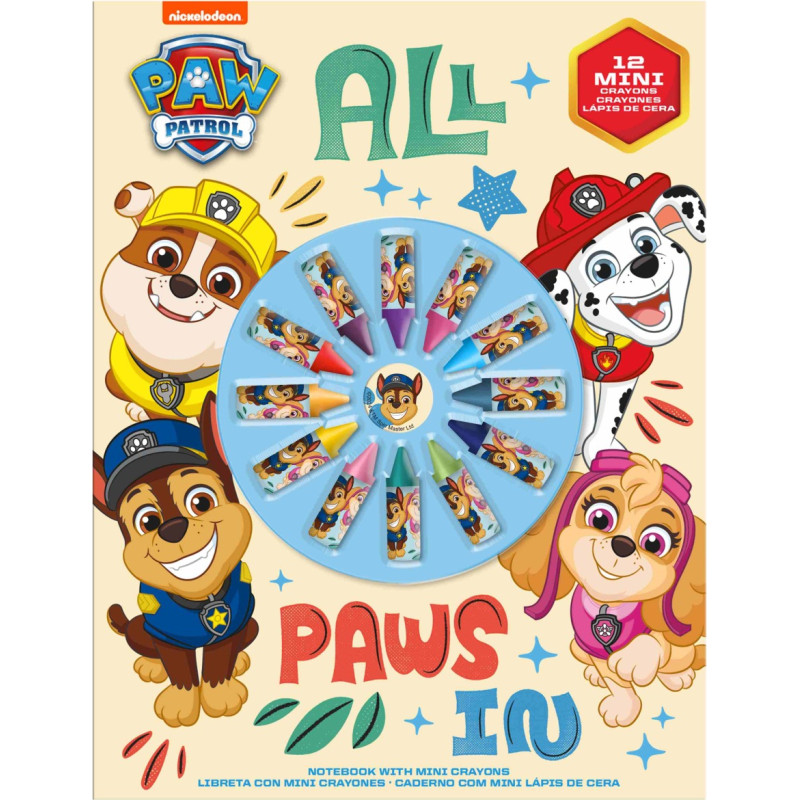 Kids Euroswan - Akcesoria Licencyjne NOTEBOOK WITH PAINTS  PAW PATROL