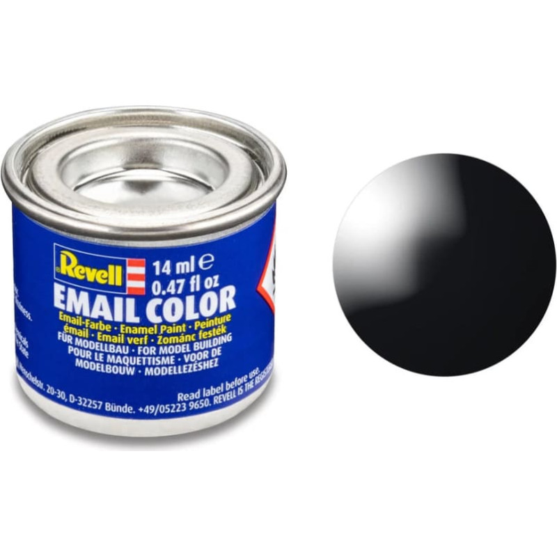 Revell emaljas krāsa Enamel Black gloss