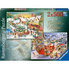Ravensburger Puzle 2&times;500 elem. Ziemassvētku kolekcija