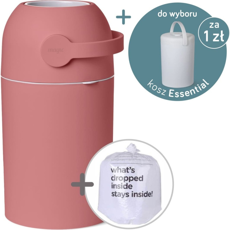 Marko MA-C110CL Kosz na zużyte pieluchy Majestic burgund na 25 pieluch