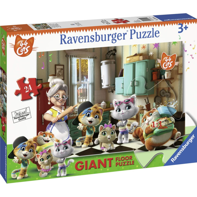 Ravensburger Grīdas puzle, 24 gab., 44 kaķi
