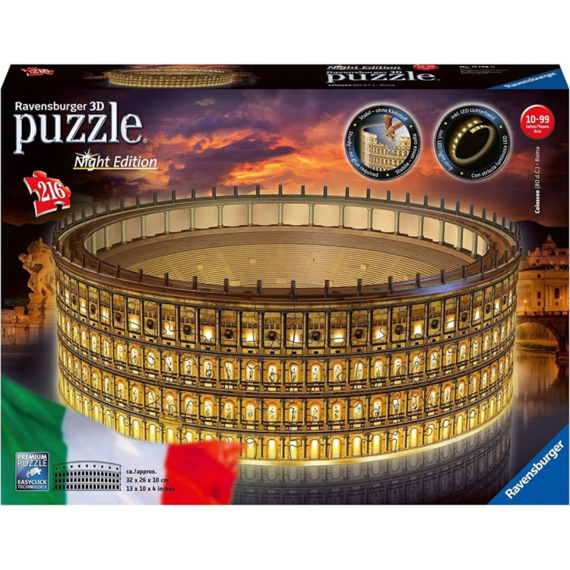 Ravensburger 3D puzle Kolizejs naktī, 216 gab., 10+