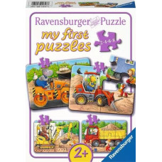 Ravensburger Puzle 2-4-6-8 Dzīvnieki būvobjektā 2+