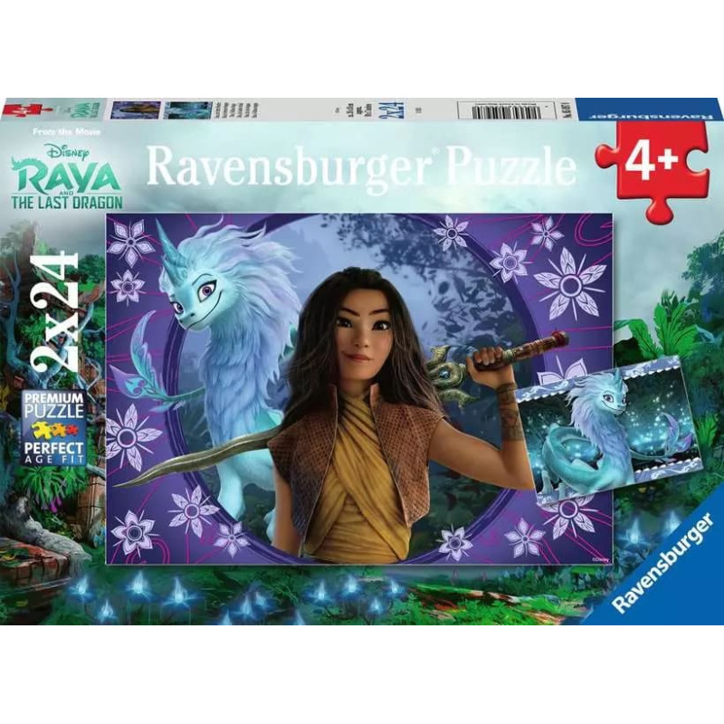 Ravensburger Puzle 2x24 gab. Raya un pēdējais pūķis