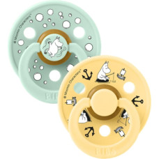 Bibs x Moomin &ndash; Colour Round apaļie mānekļi Sailing - Nordic Mint Mix 6-18m 2gab