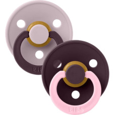 Bibs Studio Collection Colour Round apaļie mānekļi &ndash; Fusion Dusky Lilac Plum Mix 0-6m 2pcs