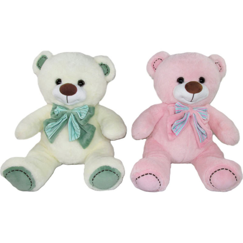 MIŚ PASTELOWY Z KOKARDKĄ SIEDZĄCY 2 KOL