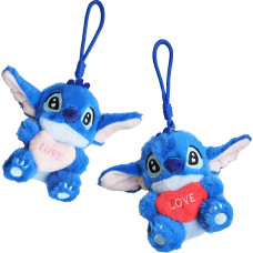 BRELOK PLUSZOWY STITCH Z SERCEM
