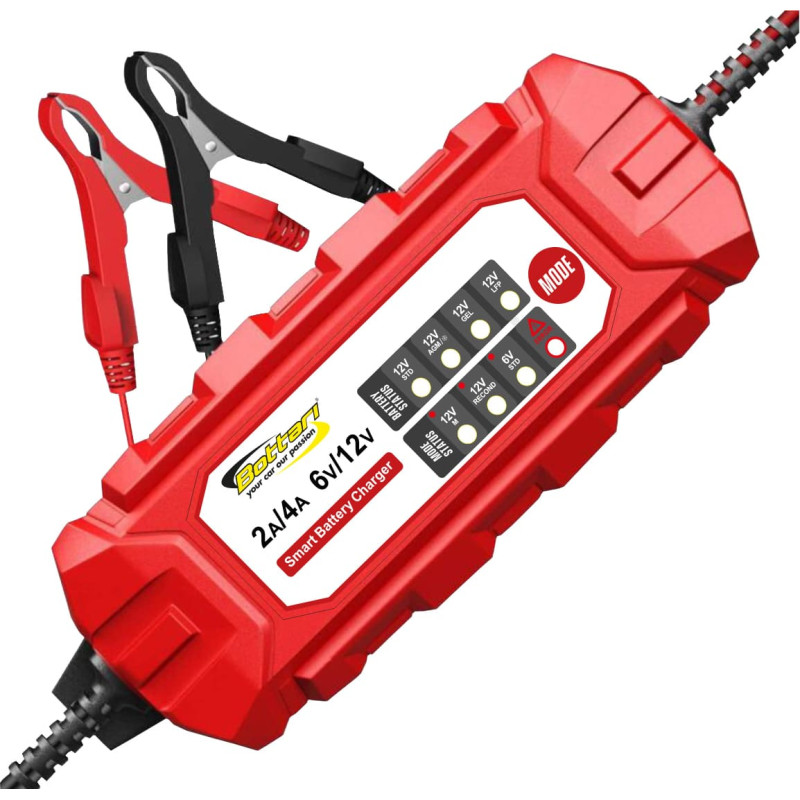 Gudrā akumulatora lādētāja “6‑Steps”