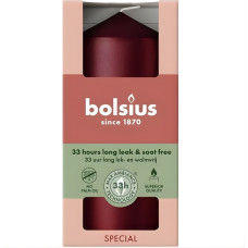 Bolsius Svece cilindrs &Oslash;120x58mm metāliski sarkana