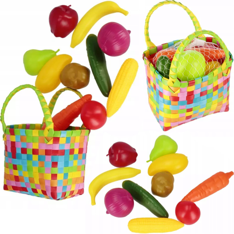 WARZYWA I OWOCE W KOSZYKU 11 ELEMENTÓW