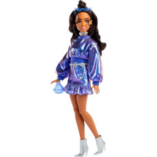 Barbie® Deluxe Fashionistas läikivlillas seelikus