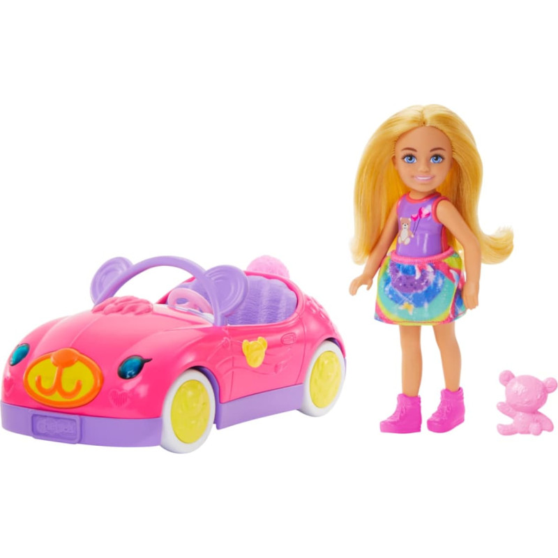 Barbie Club Chelsea&trade; lelle un lācītis ar auto