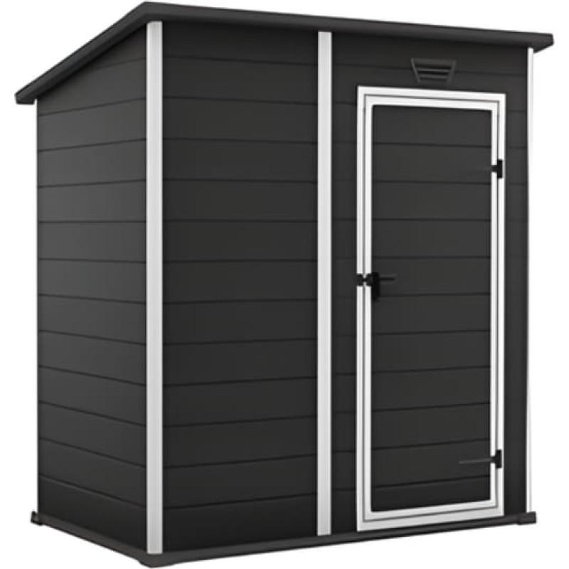 Keter Dārza šķūnis Essential Shed 6x4 tumši pelēks/balts