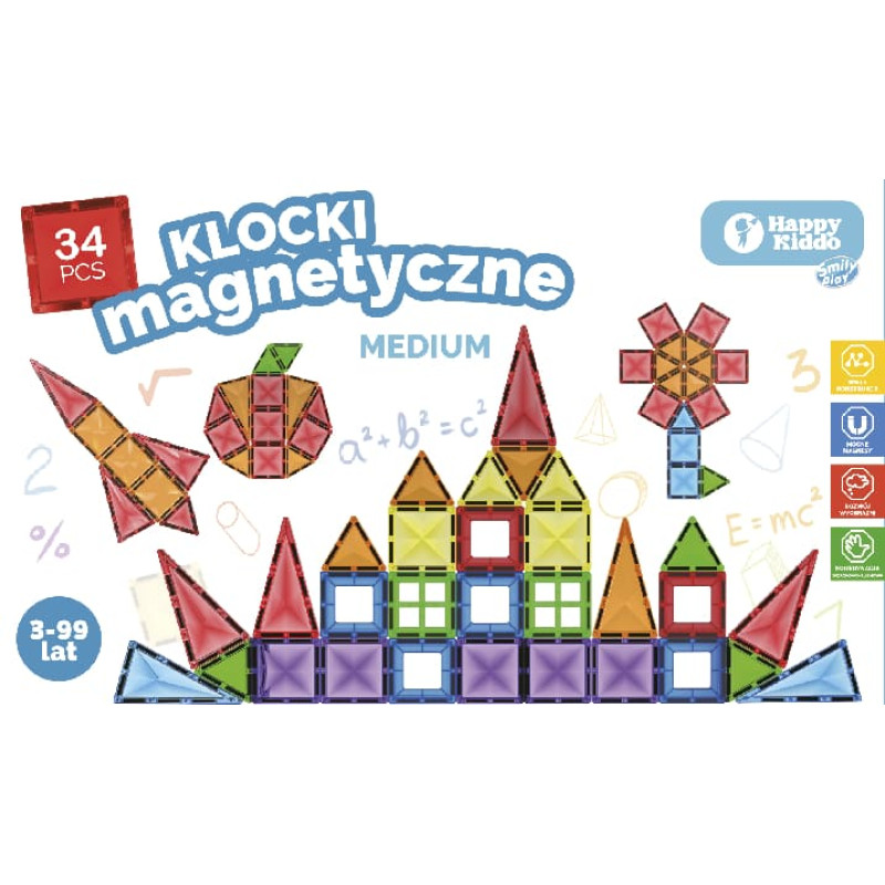 Smily Play SP85384 Klocki magnetyczne 34 el.