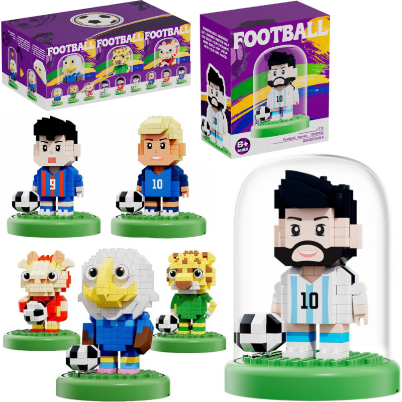 KLOCKI PIŁKARSKIE 9 WZORÓW +150 ELEMENTY