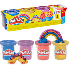 Hasbro Play Doh PLAY-DOH Rotaļu komplekts Mirdzo&scaron;as metāliskās krāsas, 4 gab.