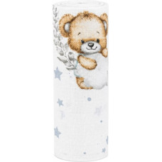Ega Kids Diaper - 2170 - TETRA PRINT - EGA - TEDDY BEAR with STARS and CLOUD - WHITE - size 70x80 cm