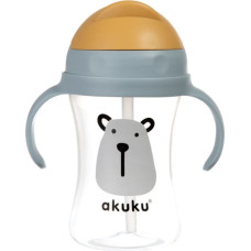 AKUKU Pudelīte ar salmiņu 9m+ 300ml BEAR A0203