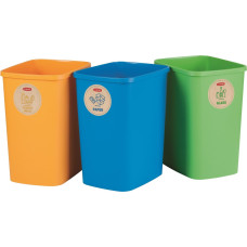 Curver Atkritumu spaiņu bez vāka komplekts  Deco Flip Bin 3x25L zils/zaļš/dzeltens