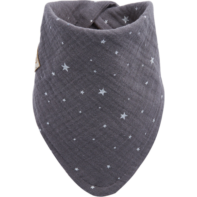 Baby In World BABY 01349 Muślinowa Bandama Gwiazdki Szara