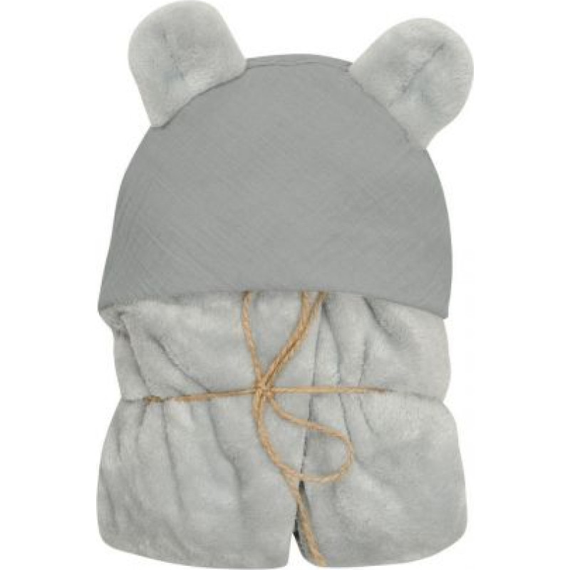 Babymatex MATEX Kocyk KOALA MUSLIN z kapturkiem 95x95 cm [TB0444_02]