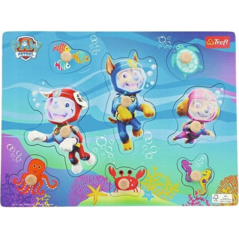 Trefl 61631 Zabawka drewniana - Puzzle medium Paw Patrol