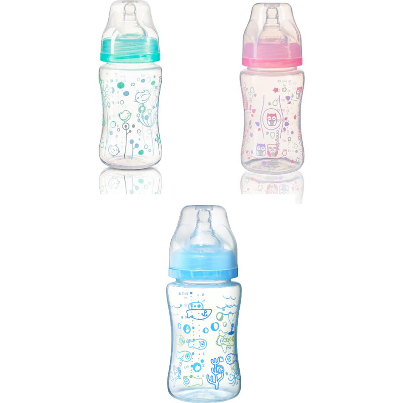 Babyono Pudele ar plato kakliņu 240 ml BabyOno 403