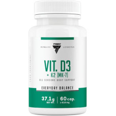 Trec Vitamiinikapslid TREC VIT. D3+K2 (MK-7), 60 kapslit