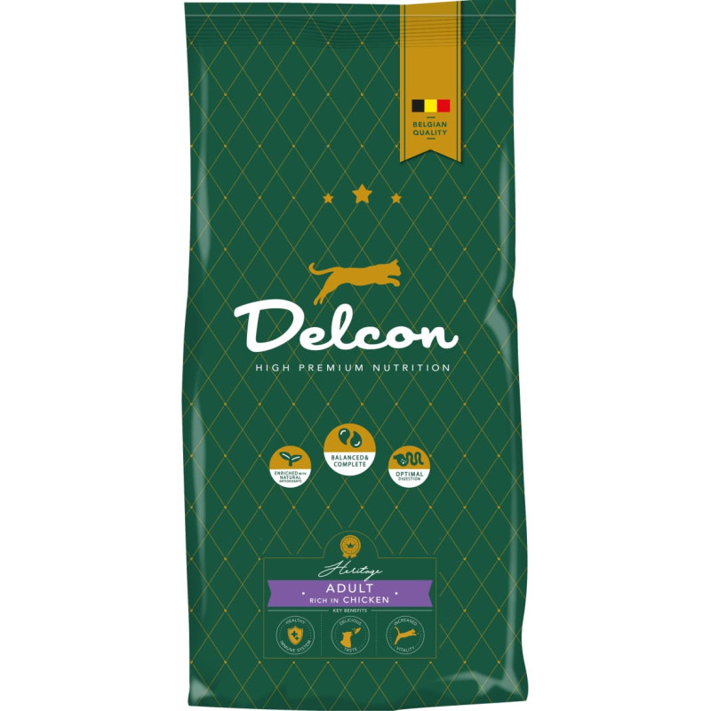 Delcon Barība pieaugušiem kaķiem ar vistas gaļu / 1,75 kg
