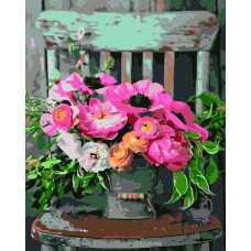 Flamingo Line gleznošana pēc numuriem - 50531- BOUQUET of FLOWERS - 40x50 cm