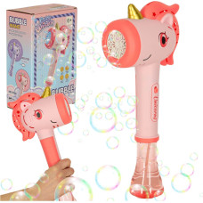 Ziepju burbuļu pistole burbuļu mašīna vienradzis zizlis gaismas skaņa